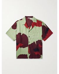 Valentino Garavani - Camp-Collar Floral-Print Silk-Twill Shirt - Lyst