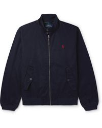Polo Ralph Lauren - Logo-embroidered Cotton-twill Bomber Jacket - Lyst