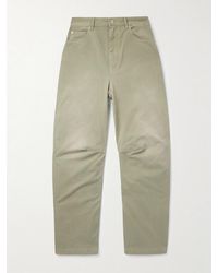 Loewe - Paula's Ibiza Barrel-leg Cotton-twill Trousers - Lyst