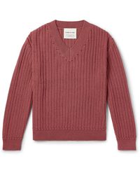 A Kind Of Guise - Saimir Ribbed Merino Wool And Silk-blend Sweater - Lyst