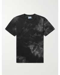 The Real McCoys Tie-dyed Cotton-jersey T-shirt - Black