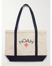 Noah - Core Logo-print Cotton-canvas Tote Bag - Lyst