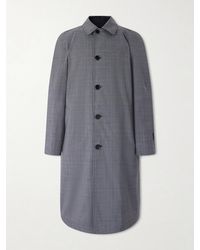 Burberry - Prince Of Wales Checked Virgin Wool Car Coat - Lyst