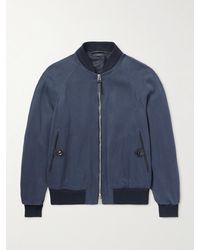 Tom Ford - Leather-Trimmed Lyocell-Twill Bomber Jacket - Lyst