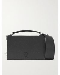 Ami Paris - Adc Full-grain Leather Messenger Bag - Lyst