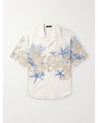 Versace - Barocco Sea Camp-collar Printed Cotton-poplin Shirt - Lyst