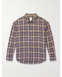 Visvim - Lumber Checked Wool And Linen-Blend Twill Shirt - Lyst
