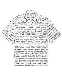 Marni - Convertible-collar Logo-print Cotton-poplin Shirt - Lyst