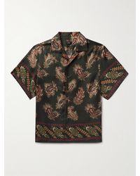Etro - Camp-collar Paisley-print Silk-twill Shirt - Lyst