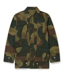 Double Eleven Reversible Camouflage-print Cotton-canvas Field Jacket - Green