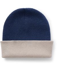 Brunello Cucinelli - Reversible Ribbed Cashmere Beanie - Lyst