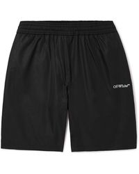Off-White c/o Virgil Abloh - Straight-leg Mid-length Logo-print Swim Shorts - Lyst