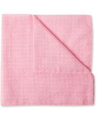 Anderson & Sheppard - Polka-dot Cotton-voile Pocket Square - Lyst