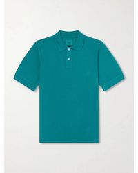 Drake's - Garment-dyed Cotton-piqué Polo Shirt - Lyst