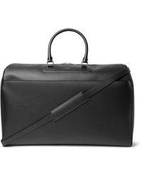 Saint Laurent Full-grain Leather Holdall - Black