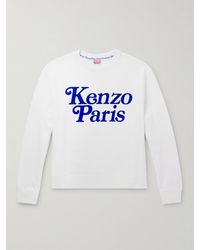 KENZO - VERDY Sweatshirt aus Baumwoll-Jersey mit Logoflockdruck - Lyst
