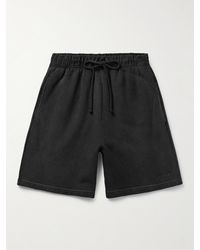 CHERRY LA - Baja Straight-leg Logo-embroidered Cotton-jersey Drawstring Shorts - Lyst