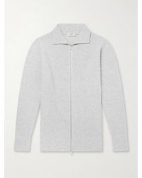 John Smedley - Mallam Ribbed Recycled-Cashmere And Wool-Blend Zip-Up Cardigan - Lyst
