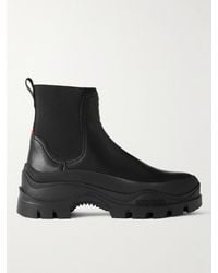 Moncler - Chunky-Sole Leather Ankle Boots - Lyst