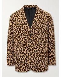 Wacko Maria - Unstructured Leopard-Print Cotton-Corduroy Blazer - Lyst
