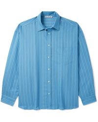 Acne Studios - Soffia Oversized Striped Lyocell-Blend Shirt - Lyst