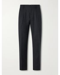 Canali - Straight-Leg Wool-Flannel Trousers - Lyst