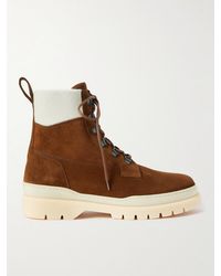 Loro Piana - Gravel Shearling-lined Suede Hiking Boots - Lyst