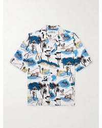 MANAAKI - Te Ika A Maui Camp Collar Printed Lyocell-Twill Shirt - Lyst