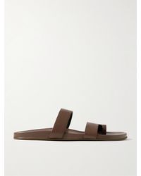 The Row - Hugh Sandalen aus vollnarbigem Leder - Lyst