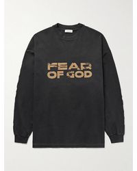 Fear Of God - Logo-Print Cotton-Jersey T-Shirt - Lyst