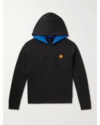 Moncler - Logo-Appliquéd Cotton-Jersey Zip-Up Hoodie - Lyst