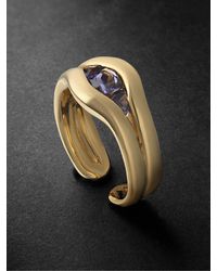 Fernando Jorge - Trillion Ring aus 18 Karat Gold mit Cordieriten - Lyst