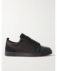 Christian Louboutin - Louis Junior Suede And Leather-trimmed Ripstop Sneakers - Lyst