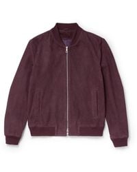 MR P. - Suede Bomber Jacket - Lyst