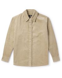 A.P.C. - Bobby Logo-embroidered Cotton-corduroy Overshirt - Lyst