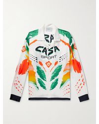 Casablanca - Casa Moto Convertible-collar Printed Silk-twill Shirt - Lyst