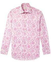 Etro - Roma Slim-Fit Cutaway-Collar Paisley-Print Cotton-Gauze Shirt - Lyst