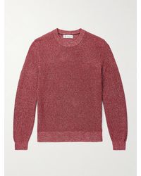 Brunello Cucinelli - Ribbed Cotton And Linen-blend Sweater - Lyst