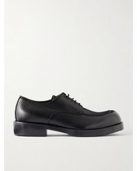 Dries Van Noten - Textured-leather Derby Shoes - Lyst