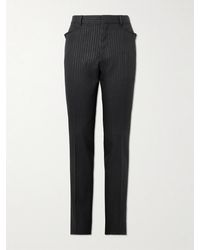 Tom Ford - Slim-Fit Straight-Leg Striped Metallic Woven Tuxedo Trousers - Lyst