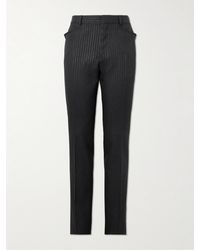 Tom Ford - Slim-fit Straight-leg Striped Metallic Woven Tuxedo Trousers - Lyst
