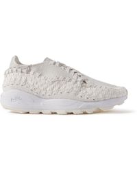 Nike - Air Footscape Suede-trimmed Woven Webbing And Mesh Sneakers - Lyst