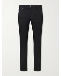Dolce & Gabbana - Slim-fit Straight-leg Logo-appliquéd Jeans - Lyst