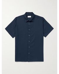 Onia Linen-blend Shirt - Blue
