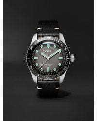 Oris - Divers Sixty-Five Automatic 40Mm Stainless Steel And Leather Watch, Ref. No. 01 733 7707 4053-07 5 20 89 - Lyst