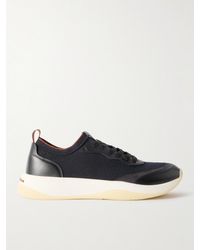 Loro Piana - 410 Lp Walk Leather-Trimmed Wish Wool Sneakers - Lyst