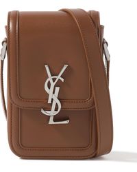 Saint Laurent - Solferino Mini Logo-embellished Leather Messenger Bag - Lyst