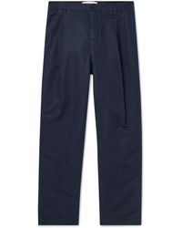 Orlebar Brown - Dunmore Tapered Linen And Cotton-blend Trousers - Lyst