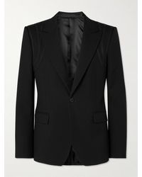 Alexander McQueen - Slim-fit Grosgrain-trimmed Wool Suit Jacket - Lyst