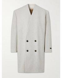 Fear Of God - Oversized Double-Breasted Logo-Appliquéd Wool-Blend Flannel Coat - Lyst